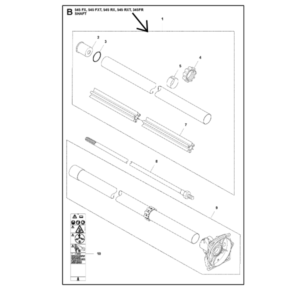 Tub asamblat motocoasa Husqvarna 545RX