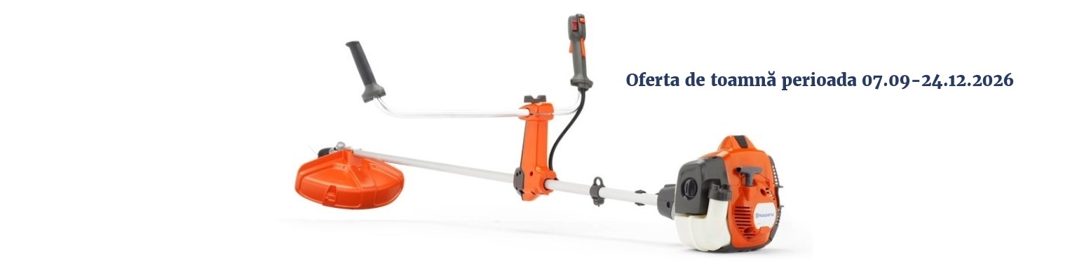 Banner motocoasa Banner slider oferta de toamana perioada de promotie Husqvarna