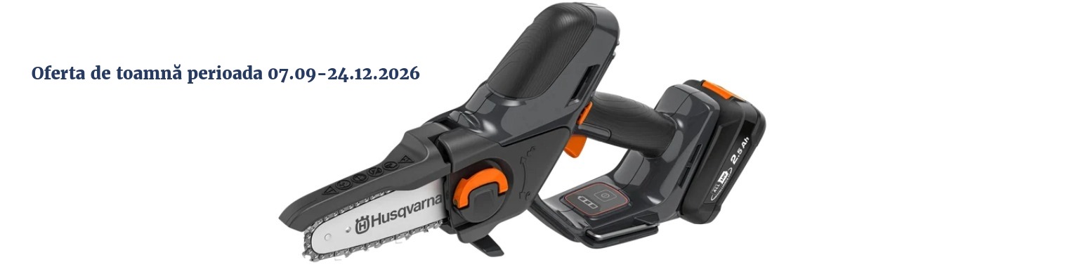 Banner oferta de toamna Husqvarna gama aspire Slide oferta promotionala de toamna Husqvarna